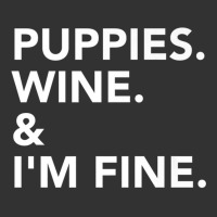 Puppies. Wine. & I'm Fine. Fitted T Shirt Baby Bodysuit | Artistshot