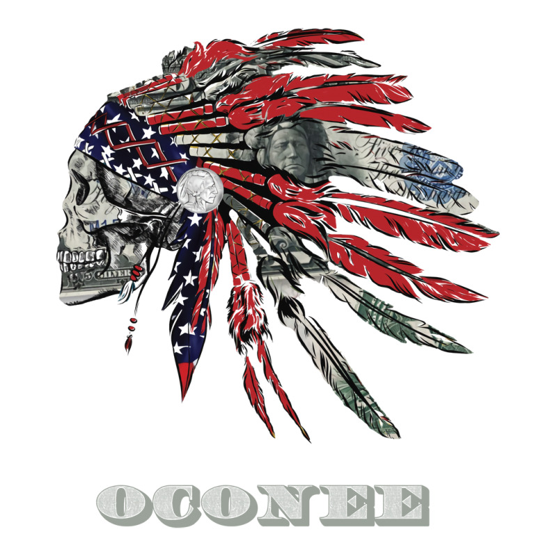 Oconee Native American Indian Flag Money Headress 80s Unisex Hoodie | Artistshot