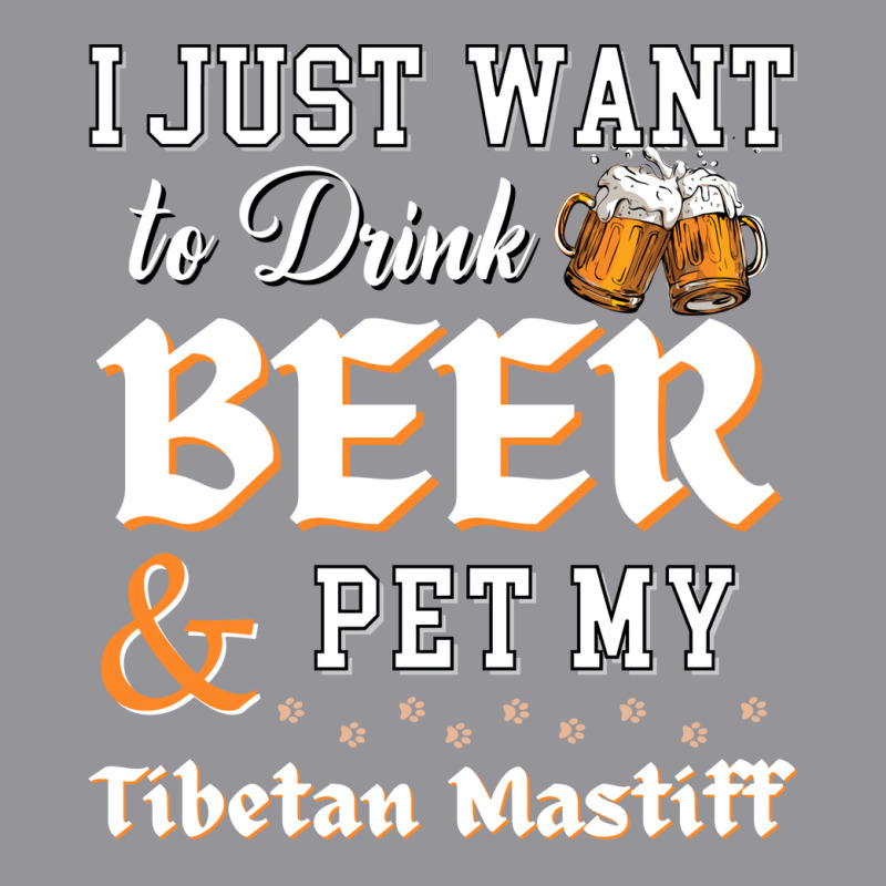 I Just Want To Drink Beer And Pet My Tibetan Mastiff Yellow Men's 3/4 Sleeve Pajama Set by tiffeosongoc | Artistshot