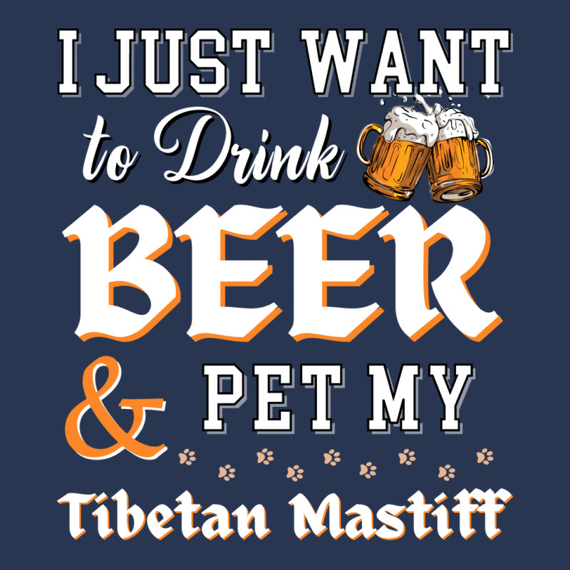 I Just Want To Drink Beer And Pet My Tibetan Mastiff Yellow Men Denim Jacket by tiffeosongoc | Artistshot