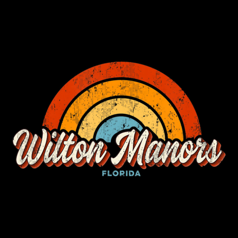 Trending Wilton Manors Florida Fl Vintage Rainbow Retro 70s Adjustable Cap | Artistshot