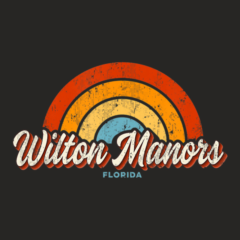 Trending Wilton Manors Florida Fl Vintage Rainbow Retro 70s Ladies Fitted T-Shirt by haodinhvan1 | Artistshot