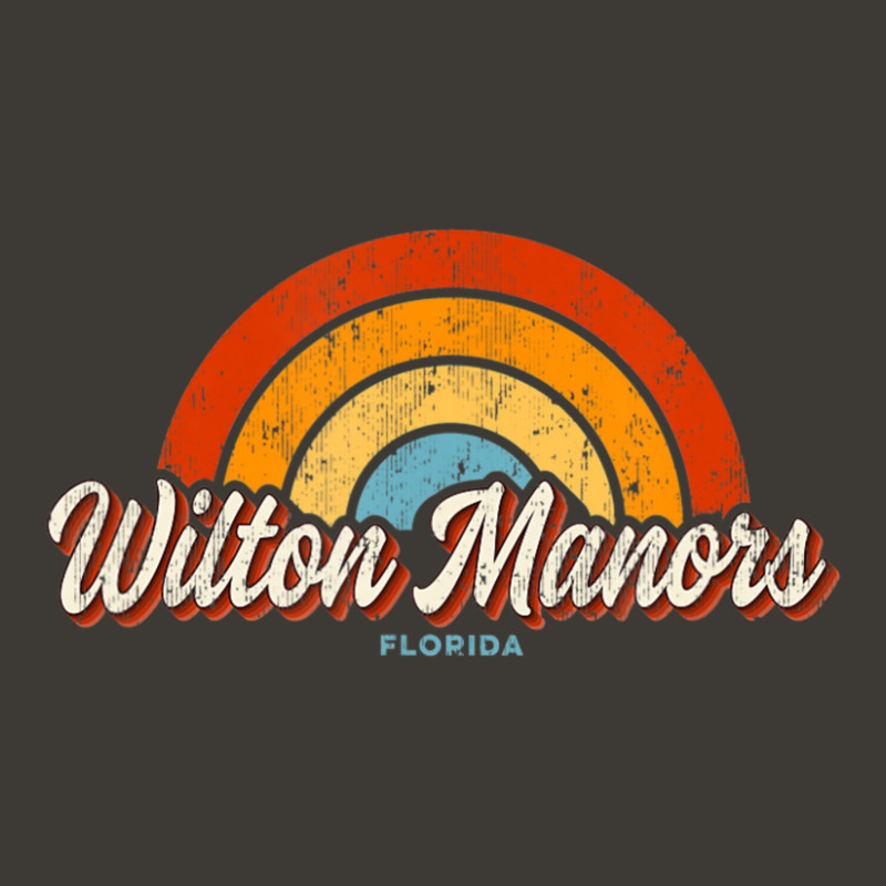 Trending Wilton Manors Florida Fl Vintage Rainbow Retro 70s Bucket Hat | Artistshot