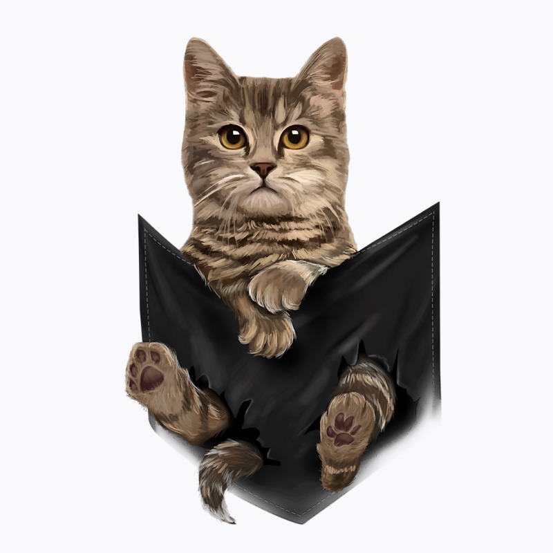 Brown Cat Sits In Pocket  Cats Tee  Gifts T-shirt | Artistshot