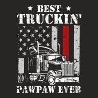 Best Truckin' Pawpaw Ever Flag T Shirt Father's Day T Shirt Ladies Fitted T-shirt | Artistshot