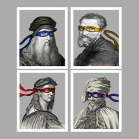 Ninja Artists Leonardo Donatello Raphael Michelangelo Parody Renaissan T-shirt | Artistshot