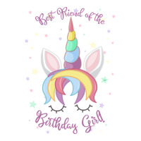 Artistshort Trending Best Friend Of The Birthday Girl! Unicorn Face Pr V-neck Tee | Artistshot