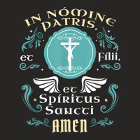 In Nomine Patris Et Filii Tradtional Latin Mass Catholic T Shirt Ladies Fitted T-shirt | Artistshot