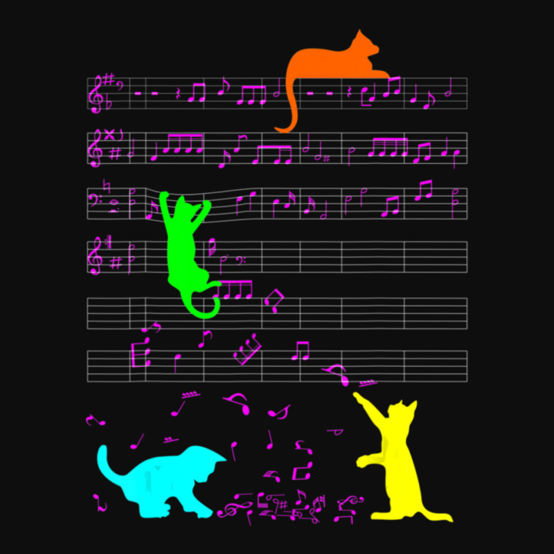 Cute Cat Kitty Music Notes Diversity Musician Clef Crop Top by LeslieDawnMoore | Artistshot