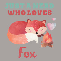 Just A Nerd Who Loves Fox Cute Lettering With Orange Fox Racerback Tank | Artistshot