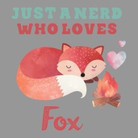 Just A Nerd Who Loves Fox Cute Lettering With Orange Fox Women's V-neck T-shirt | Artistshot