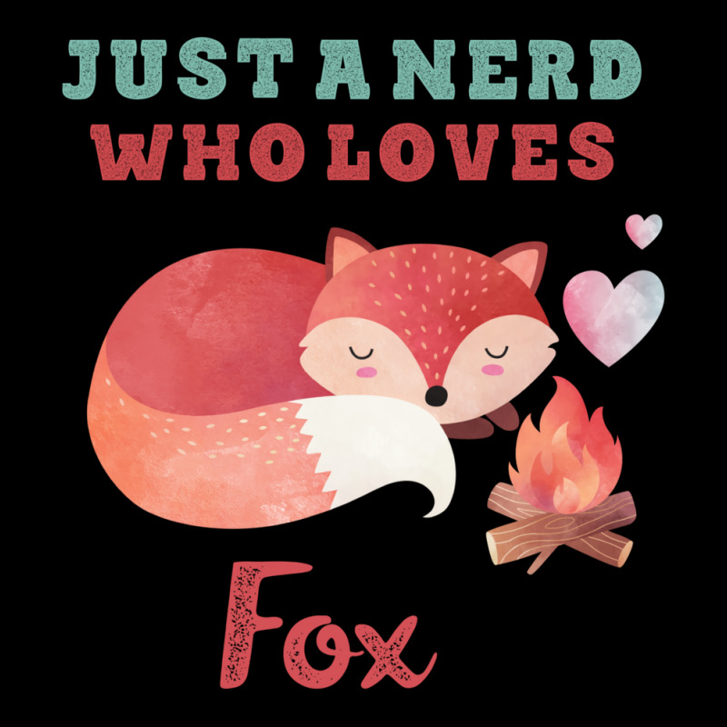 Just A Nerd Who Loves Fox Cute Lettering With Orange Fox Legging by dagmanpargak | Artistshot