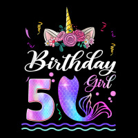 5th Birthday Girl Unicorn Mermaid Tail 5 Years Old Mermicorn T Shirt V-neck Tee | Artistshot