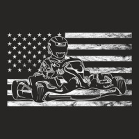 American Go Kart Racing Usa Gokart Driver Go Cart Racer T Shirt Ladies Fitted T-shirt | Artistshot