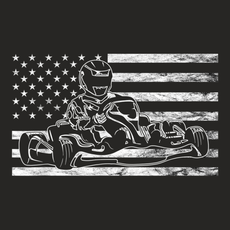 American Go Kart Racing Usa Gokart Driver Go Cart Racer T Shirt Ladies Fitted T-Shirt by catotdmontis | Artistshot