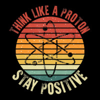 Nerd Think Like A Proton Stay Positive Retro Chemistry Men's Long Sleeve Pajama Set | Artistshot