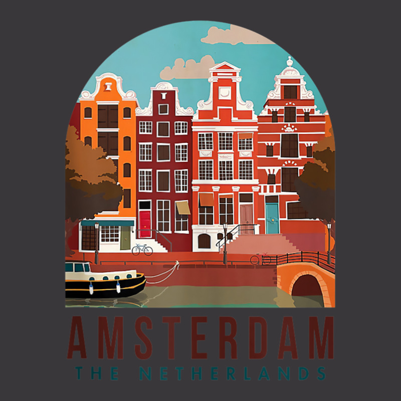 Amsterdam The Netherlands Travel Poster Amsterdam Traveling Tank Top Ladies Curvy T-Shirt by wafaha | Artistshot