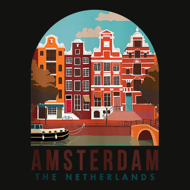 Amsterdam The Netherlands Travel Poster Amsterdam Traveling Tank Top Scorecard Crop Tee by wafaha | Artistshot