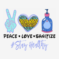 Peace Love Sanitize Stay Healthy For Light Baby Beanies | Artistshot