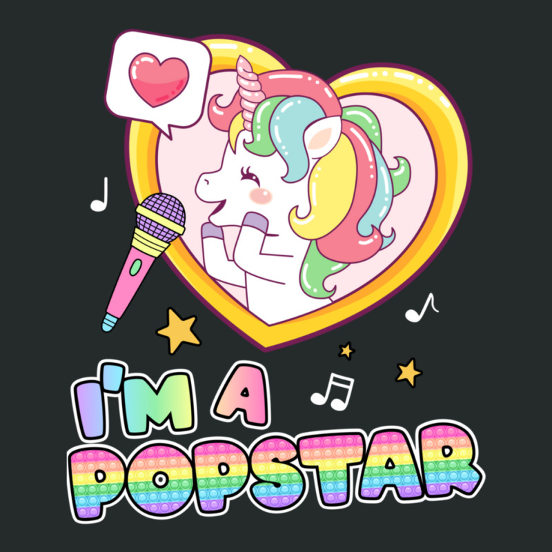 I'm A Popstar Happy Singing Unicorn Popstar Women's Triblend Scoop T-shirt by RickEWatson | Artistshot