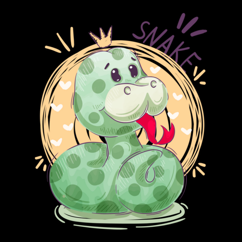 Cute Snake King With Flying Hearts Cartoon Pocket T-shirt | Artistshot