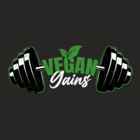 Vegan Gains Vegetarian Vegetables Food Lover Ladies Fitted T-shirt | Artistshot