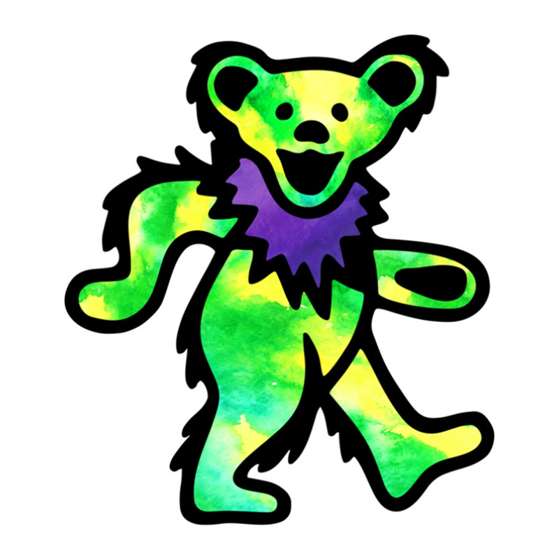 Green Grateful Dancing Hippie Classic Rock Dead Bear Sticker | Artistshot