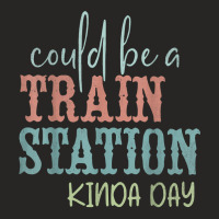 Could Be A Train Station Kinda Day, Western Country Music T Shirt Ladies Fitted T-shirt | Artistshot