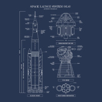 Space Launch System (sls) (white Stencil - No Background Vertical) Ladies Denim Jacket | Artistshot