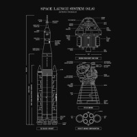 Space Launch System (sls) (white Stencil - No Background Vertical) Crop Top | Artistshot