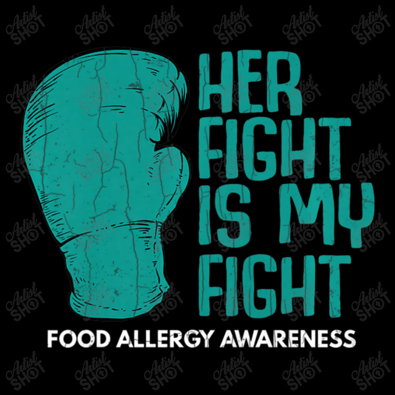 Womens Her Fight Is My Fight Food Allergy Awareness Month Men's 3/4 Sleeve Pajama Set | Artistshot