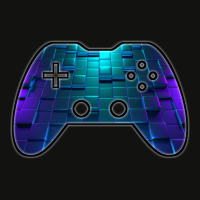 3d Abstract Blocks Pattern Gaming Gamer Abstract Gamepad Controller Vi Scorecard Crop Tee | Artistshot