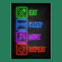 Eat Sleep Mine Repeat Blue T-shirt | Artistshot