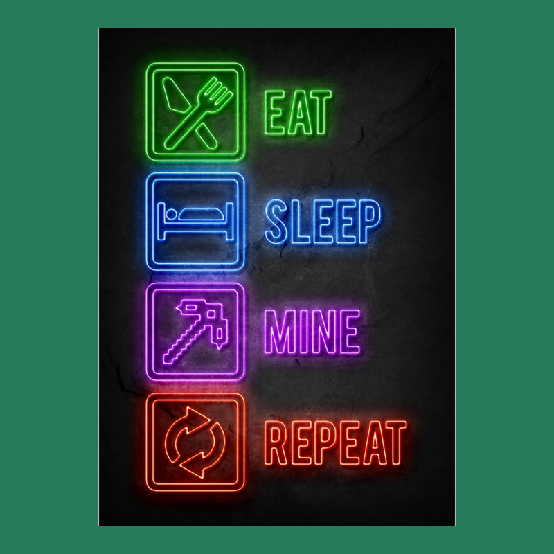 Eat Sleep Mine Repeat Blue T-Shirt by peemotchalwe4 | Artistshot