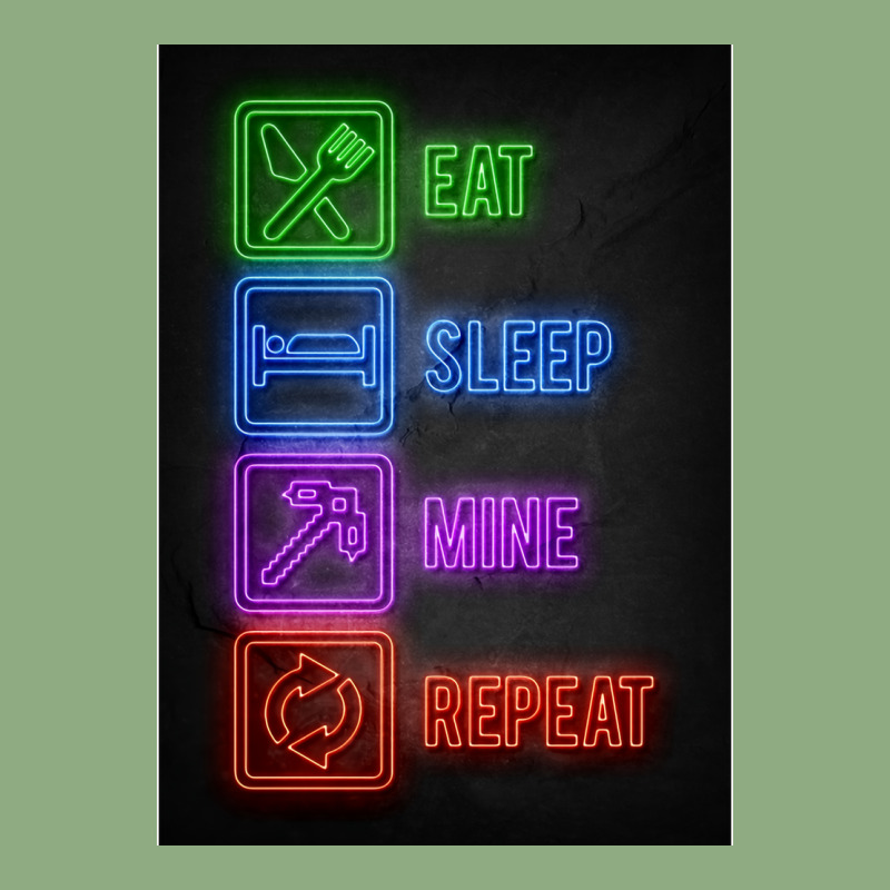 Eat Sleep Mine Repeat Blue Graphic T-shirt by peemotchalwe4 | Artistshot