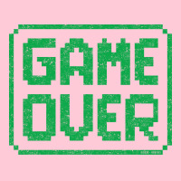 Game Over Green Worn Quote Graphic T-shirt | Artistshot