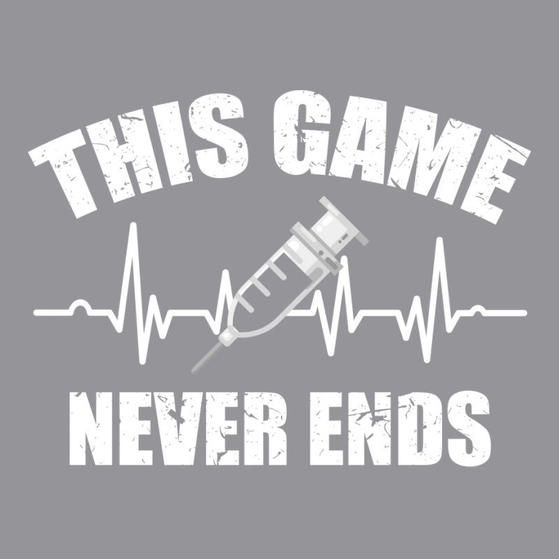 Gamer Quote Heartbeat Syringe This Game Never Ends Vintage Love 3/4 Sleeve Shirt | Artistshot