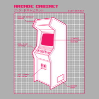 Retro Video Game Arcade Cabinet Diagram Aesthetic Ladies Fitted T-shirt | Artistshot