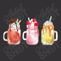 Chocolate Strawberry Vanilla Milkshake,triple Milkshake Set Vintage Hoodie And Short Set | Artistshot