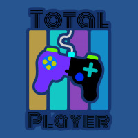 Total Player Gamer Design Blue Ladies Fitted T-shirt | Artistshot