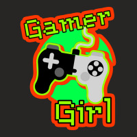 Orange And Green Gamer Girl Yellow Ladies Fitted T-shirt | Artistshot