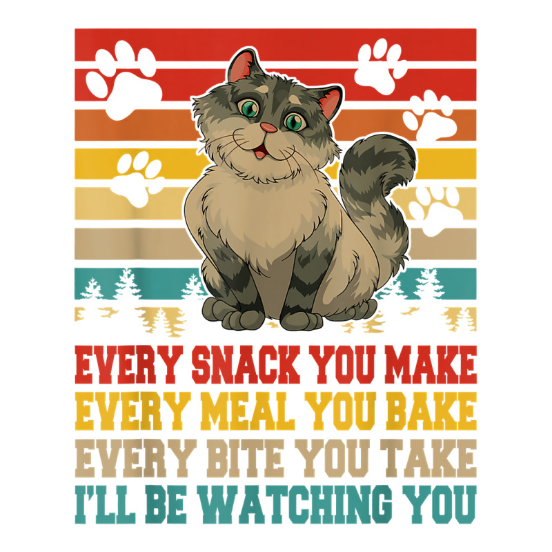 Funny Snack Meal And Bite I'll Be Watching You Siberian Cat T Shirt Unisex Hoodie by thunmzien | Artistshot