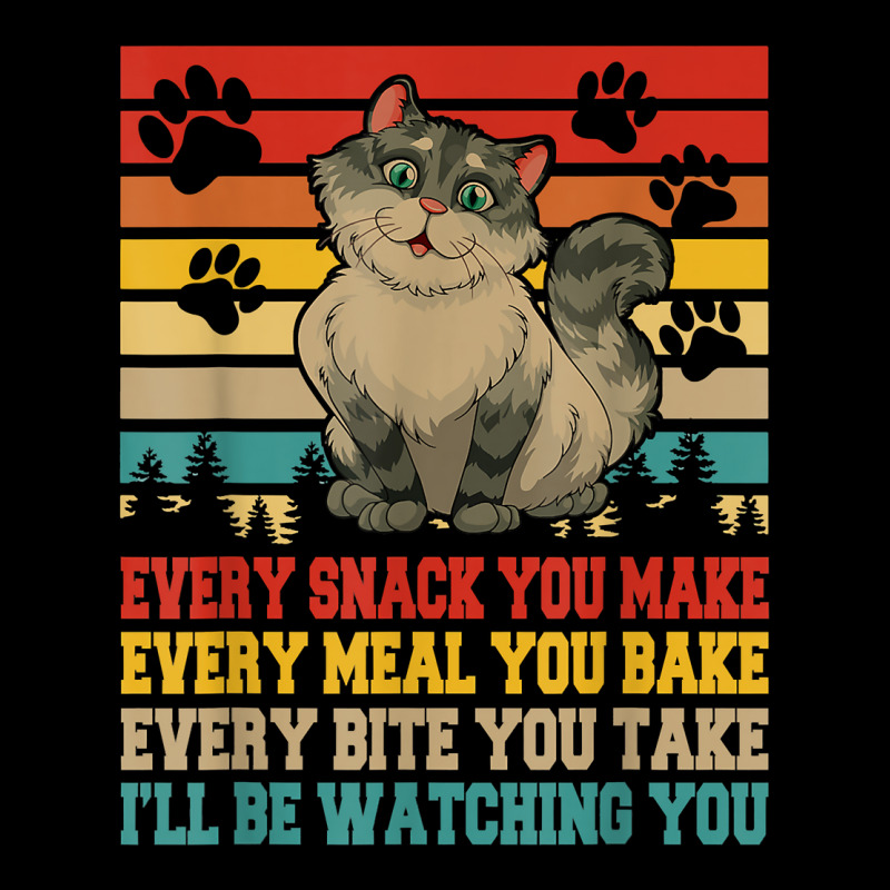 Funny Snack Meal And Bite I'll Be Watching You Siberian Cat T Shirt Men's Long Sleeve Pajama Set by thunmzien | Artistshot