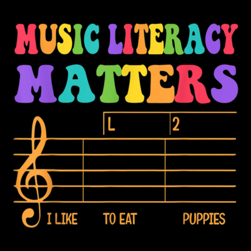 Music Literacy Matters I Like To Eat Puppies Music Literacy .png Cropped Sweater by MarkBressi | Artistshot