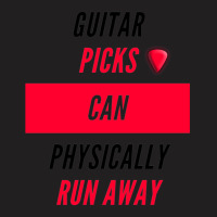 Guitar Picks Can Physically Run Away White T-shirt | Artistshot