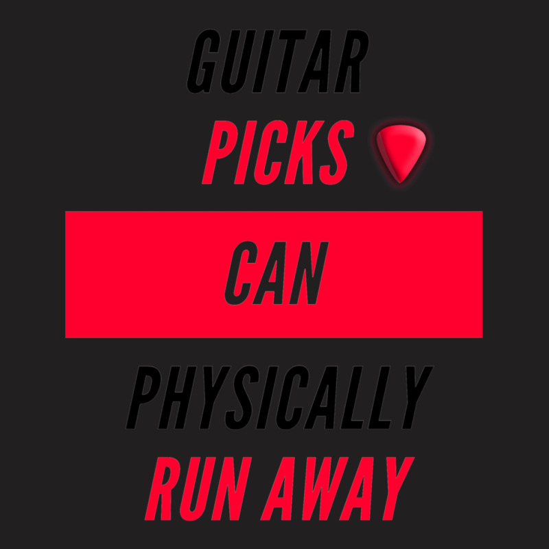 Guitar Picks Can Physically Run Away White T-Shirt by PhillipVickers | Artistshot