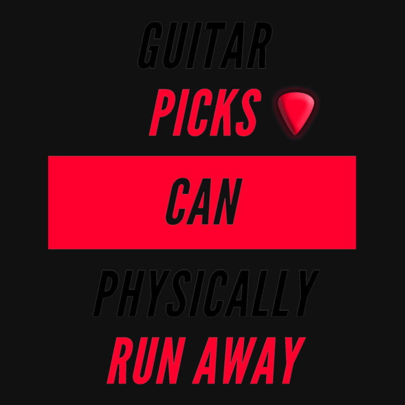 Guitar Picks Can Physically Run Away White Graphic T-shirt by PhillipVickers | Artistshot