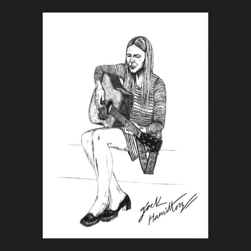 Joni M Original Ink Drawing Print Classic T-shirt by LeslieDawnMoore | Artistshot