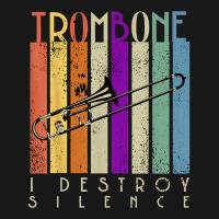 I Destroy Silence Funny Trombone Player Music Lover Saying T Shirt Flannel Shirt | Artistshot