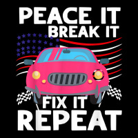 Go Kart Dad Race It Break It Fix Repeat Car Racing Usa Flag T Shirt Graphic Youth T-shirt | Artistshot